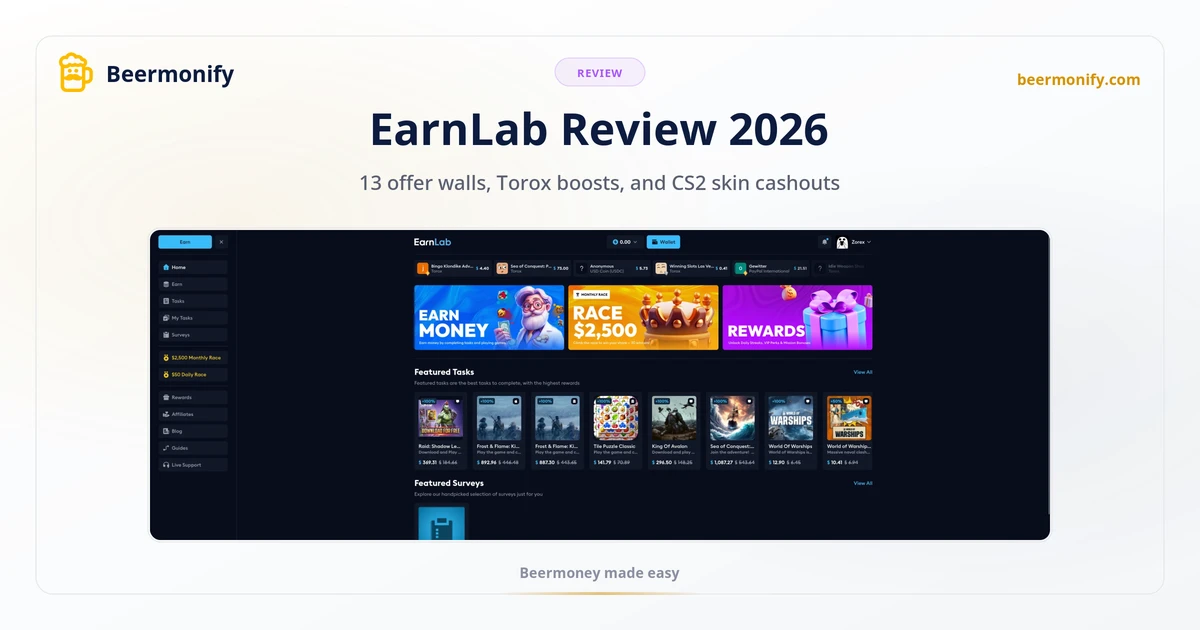 EarnLab Review 2026: Legit or Too Good to Be True?